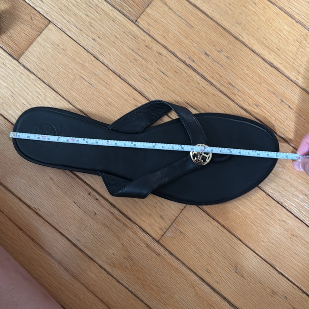 Tory Burch Black and Gold Sandals - Picture 16 of 16